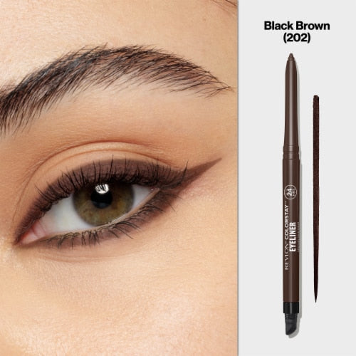REVLON ColorStay Pencil Waterproof Eyeliner With Built-In Sharpener - 202 Black Brown