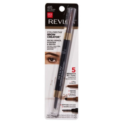 REVLON ColorStay Brow Creator Brow Pencil & Powder - 605 Soft Brown