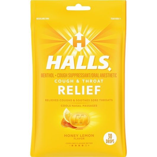 HALLS COUGH LZ 1.8MG 30 HNY