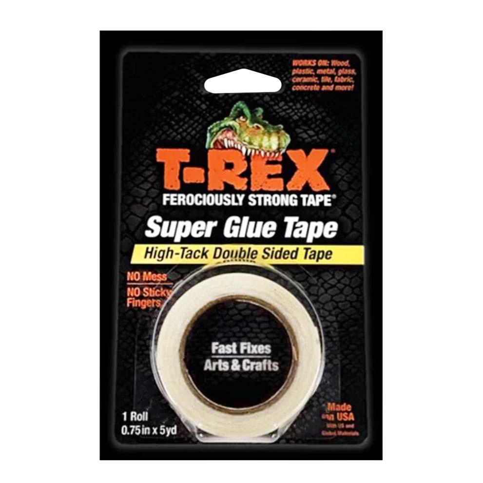 T-Rex® Double Sided Super Glue Tape - Clear, 0.75 in. x 5 yd.