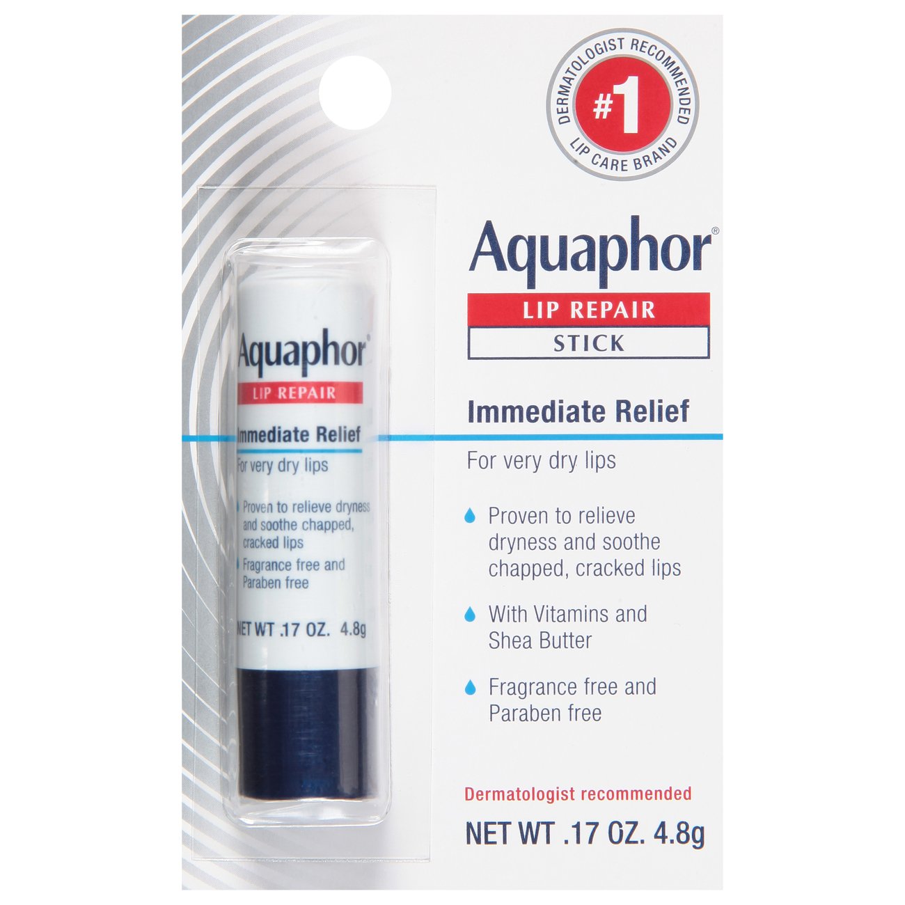 Aquaphor Lip Repair Stick 0.17oz (6in) Display