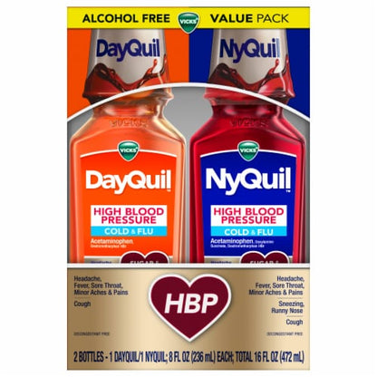 Vicks Nyquil Cold & Flu 8oz High Blood Pressure