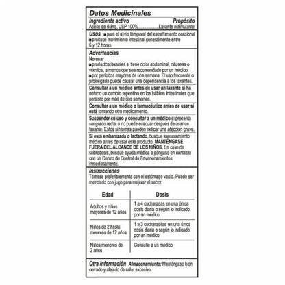 De La Cruz Castor Oil 2oz Stimulant Laxative