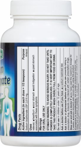 De La Cruz Sodium Bicarbonate Antacid Over 40 Doses 4oz
