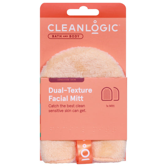 Clean Logic Bath & Body Dualtexture Facial Mitt