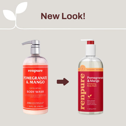 Renpure Body Wash Pomegranate And Mango Exfoliating 24oz
