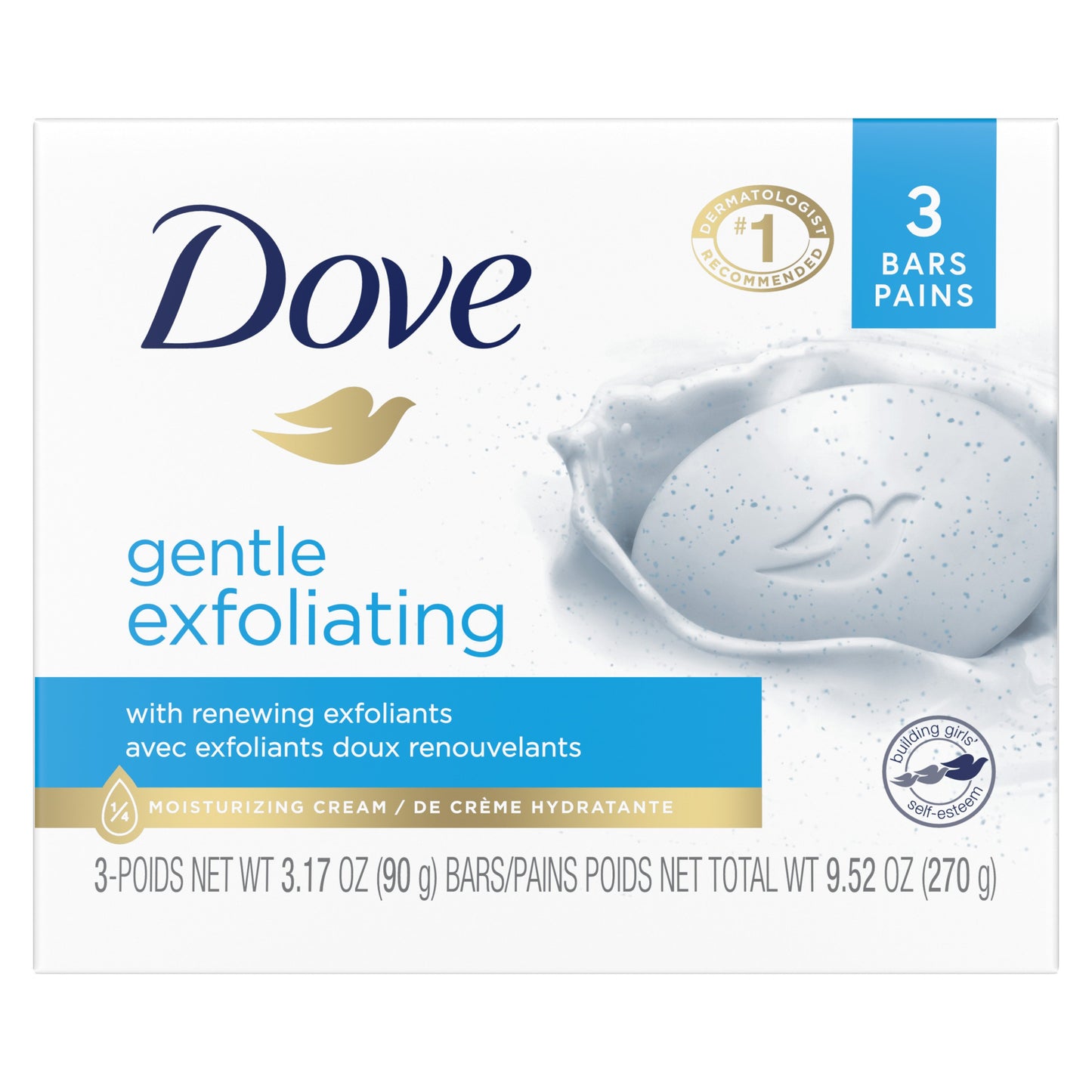 Dove Bar Soap Gentle Exfoliating 3.75oz 4 Count