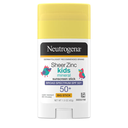 Neutrogena Sheer Zinc Kids Spf#50+ Stick 1.5oz