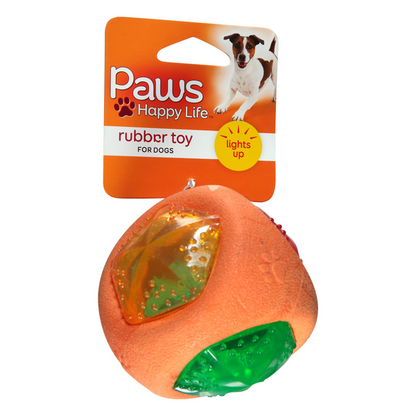 Paws Happy Life Light Up Rubber Toy for Dogs