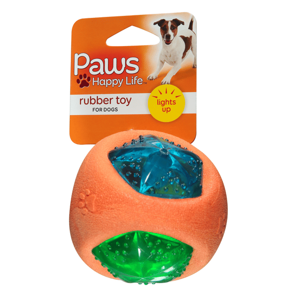 Paws Happy Life Light Up Rubber Toy for Dogs
