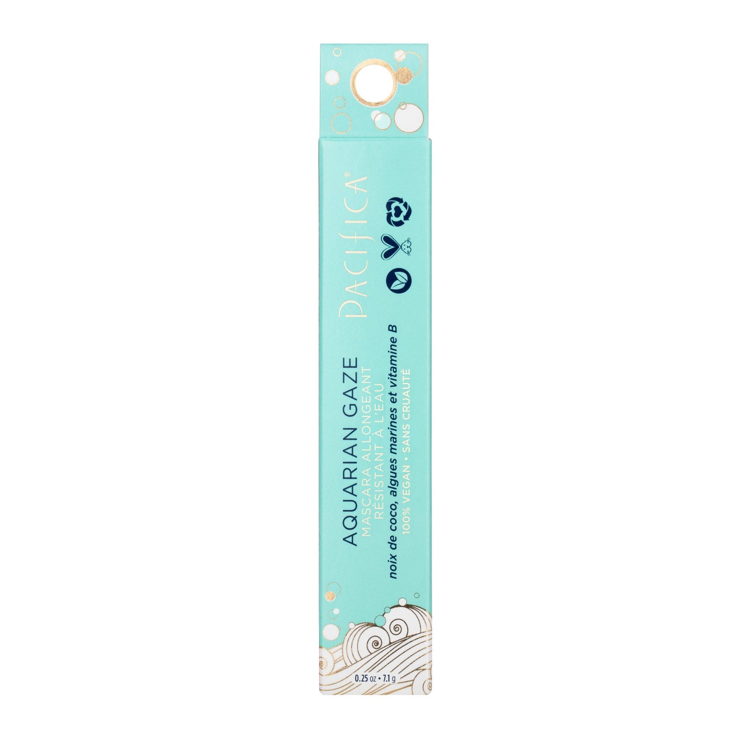 Pacifica 30128 Aquarian Gaze Water Resistant Long Lash Mineral Mascara Abyss 0.25 oz