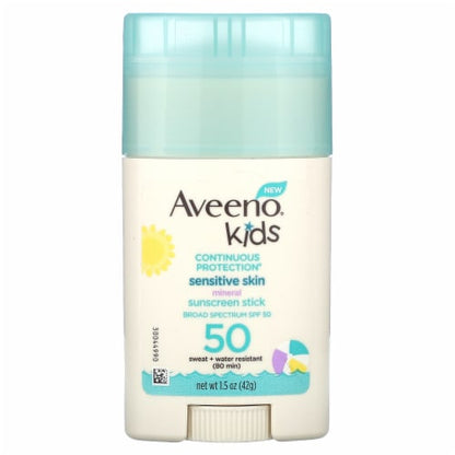 Aveeno Spf#50 Kids Sensitive Skin Sunscreen Stick 1.5oz