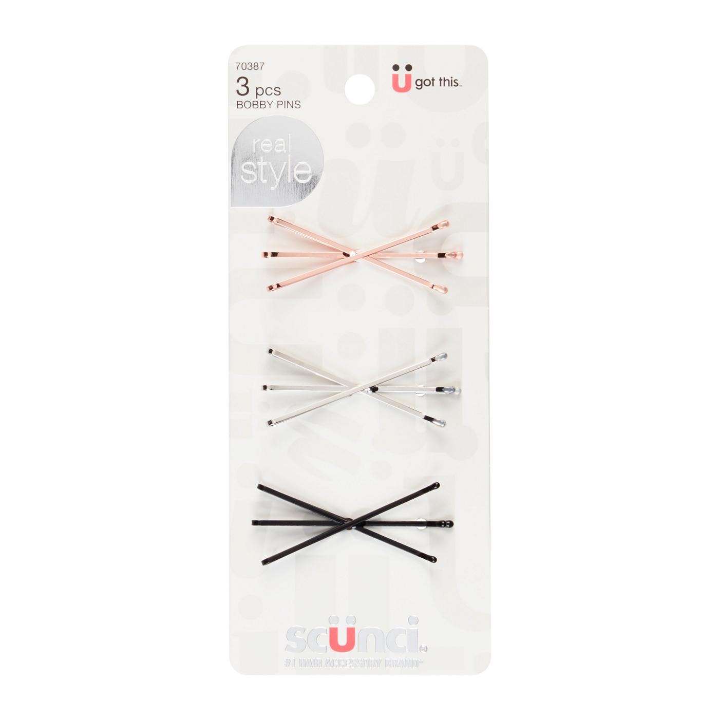BOBBY PINS MULTI CROSS 5CM 3PK