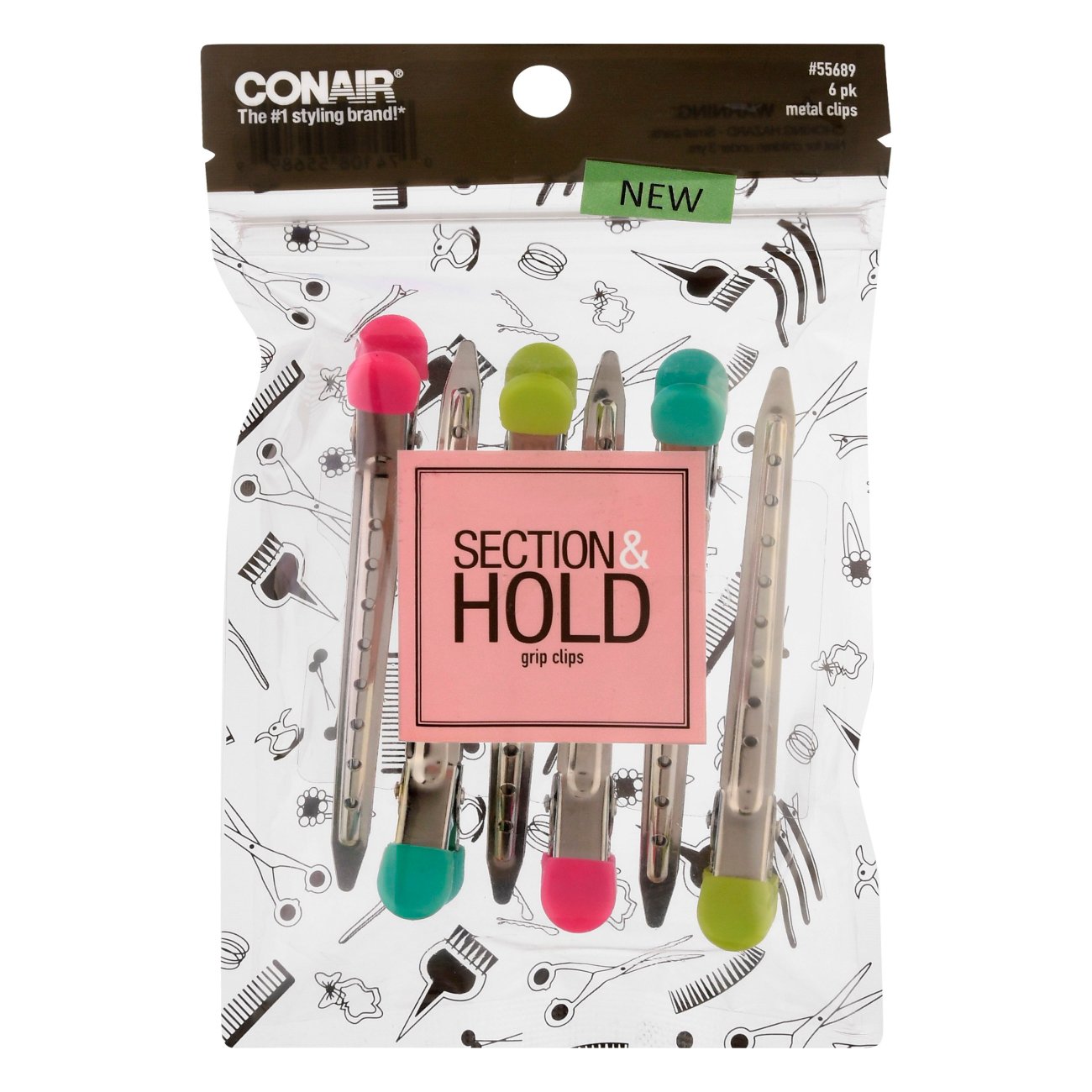 CONAIR 2PK 4 CM FISH CLIPS