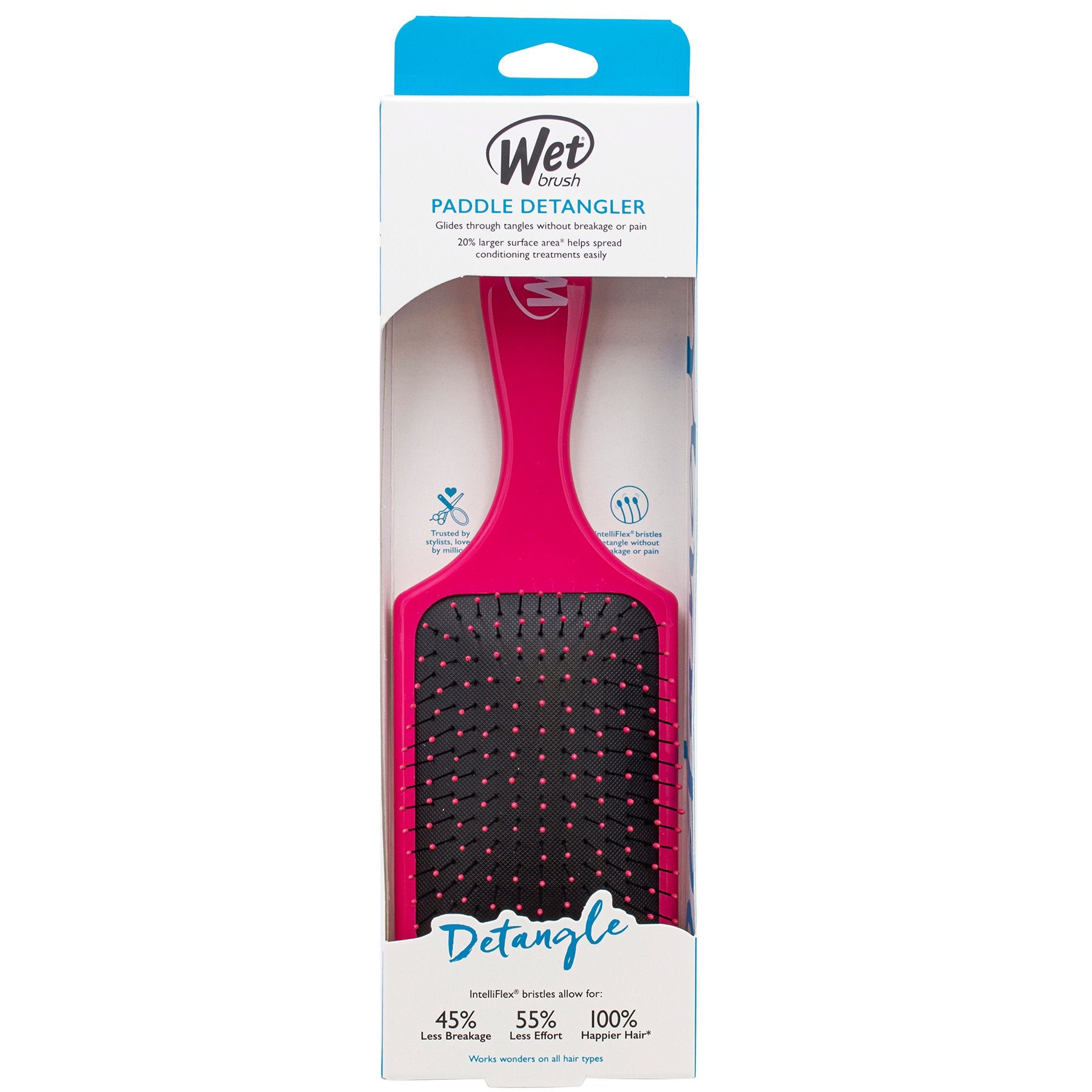 Wet Brush Detangler Pink Paddle 9.5 Inch