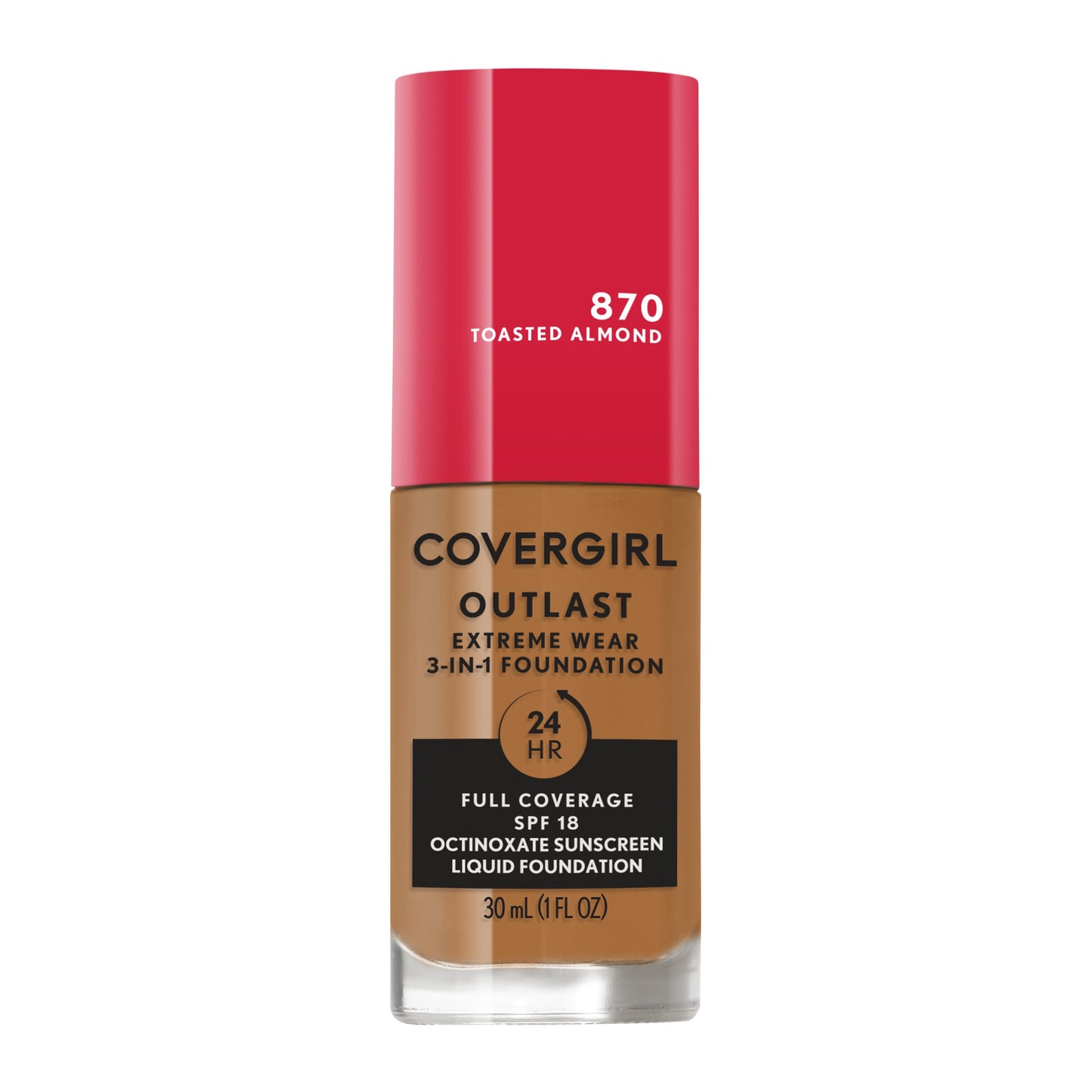 COVERGIRL Outlast Extreme Full Coverage Liquid Foundation - 870 Toasted Almond