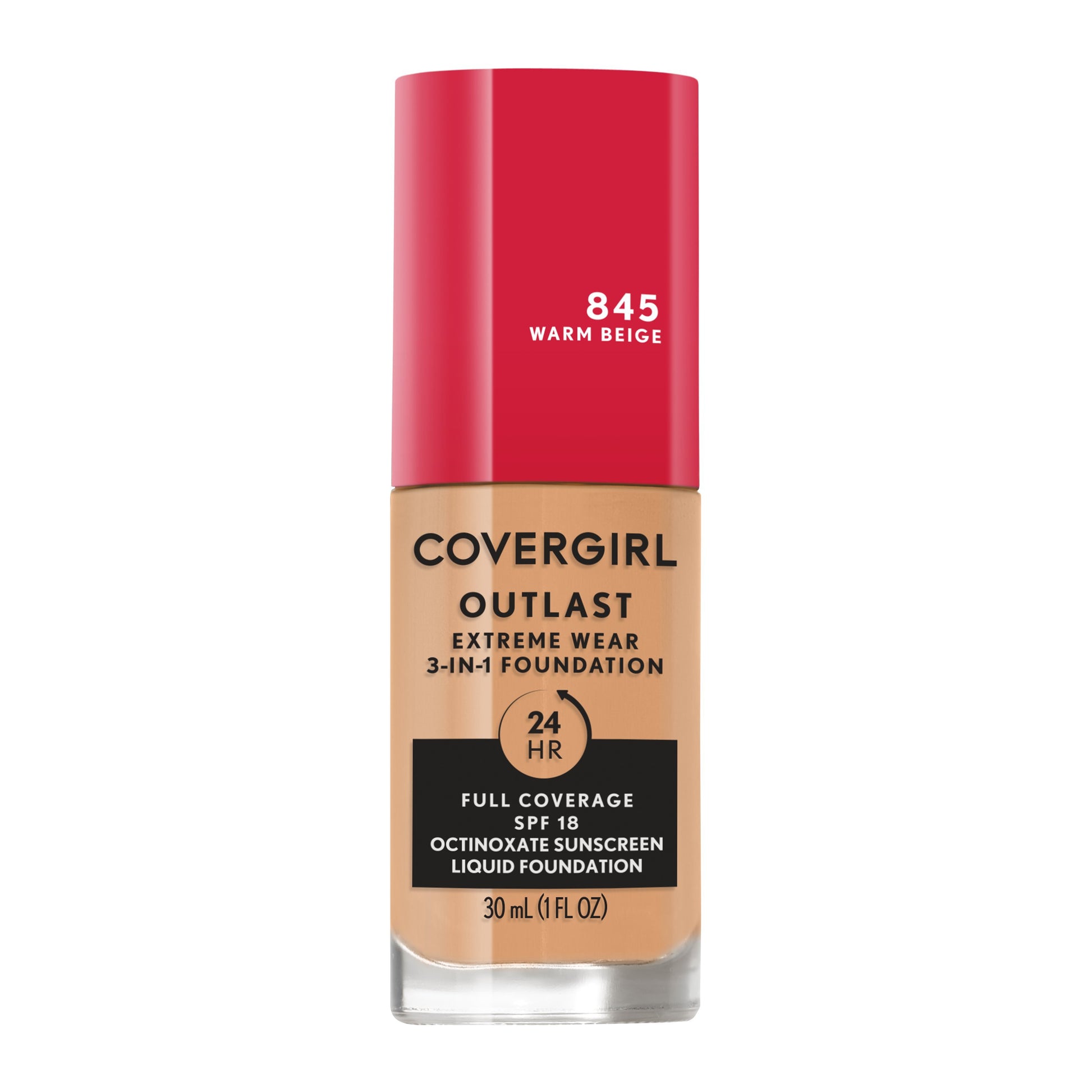 COVERGIRL Outlast Extreme Full Coverage Liquid Foundation - 845 Warm Beige