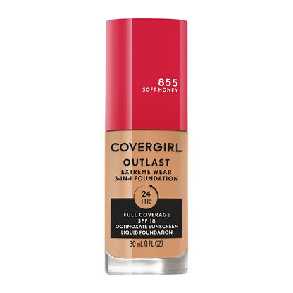 COVERGIRL Outlast Extreme Full Coverage Liquid Foundation - 855 Soft Honey