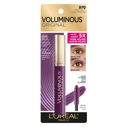 L'ORÉAL PARIS Voluminous Original Waterproof Bold Eye Mascara, 360 Waterproof Black, 0.28 fl. oz.