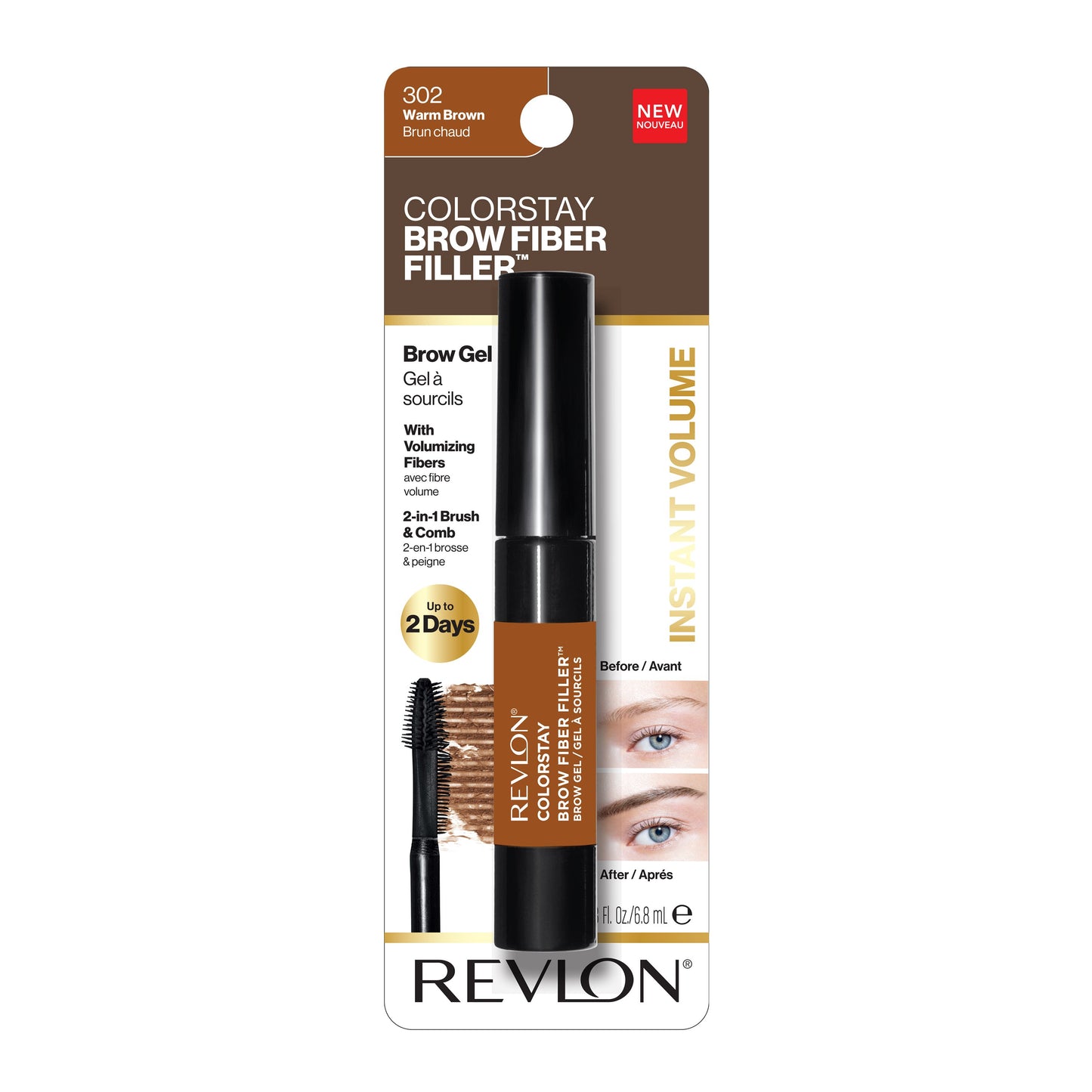 REVLON ColorStay Brow Fiber Filler - 302 Warm Brown