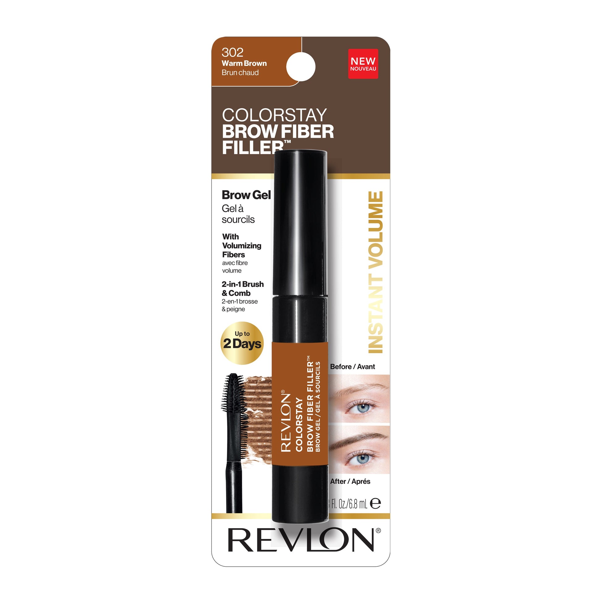 REVLON ColorStay Brow Fiber Filler - 302 Warm Brown