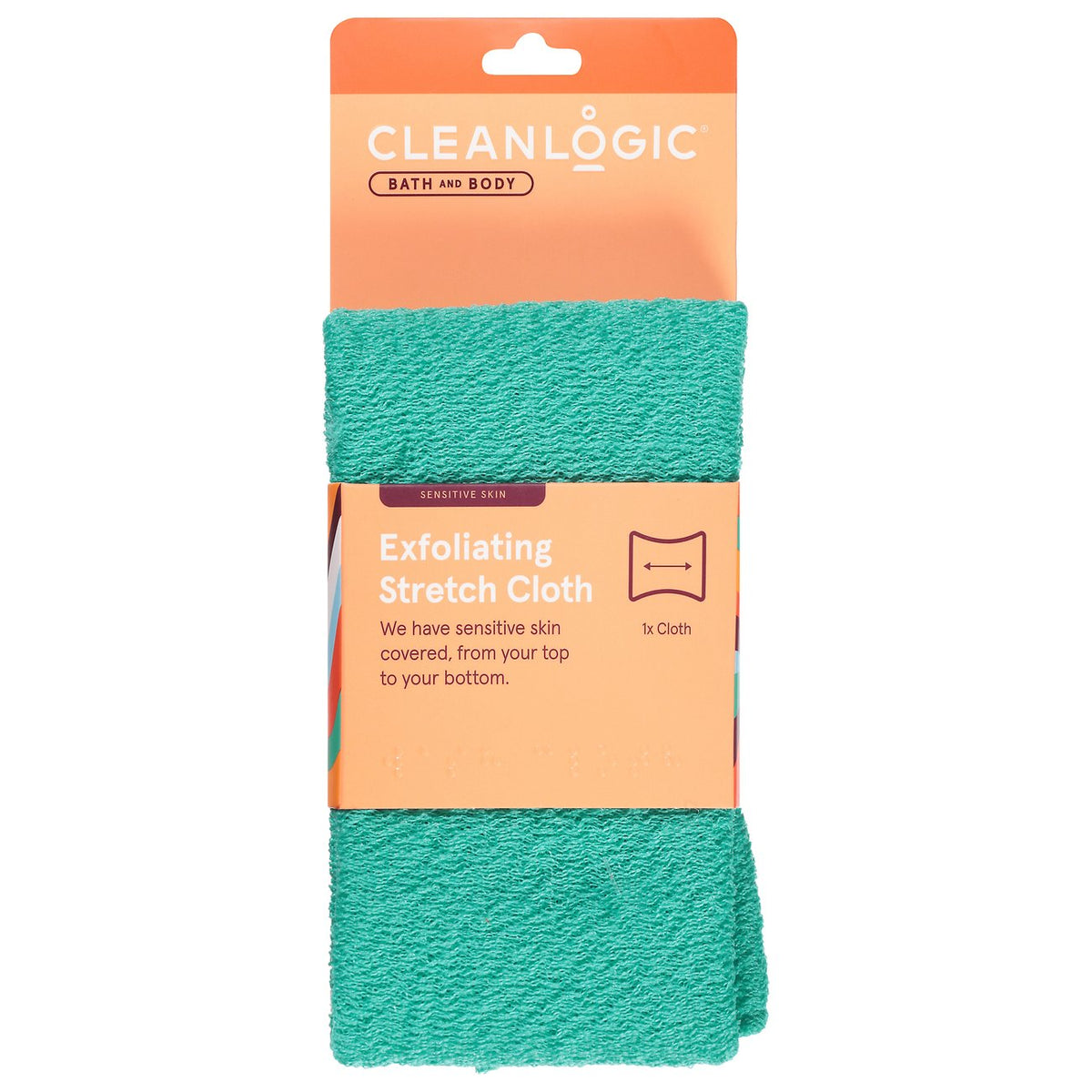 CLEANLOGIC Bath and Body Exfoliating Stretch Cloth - Assorted