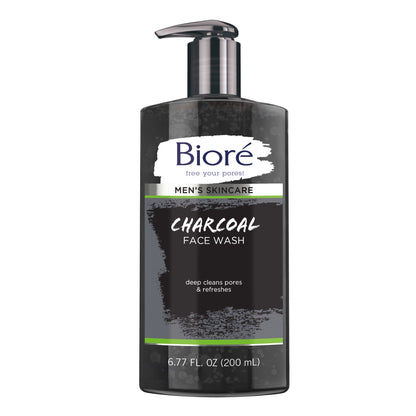 Biore Mens Charcoal Face Wash 6.77oz Pump