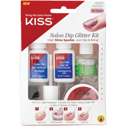 Kiss Salon Dip Glitter Kit .