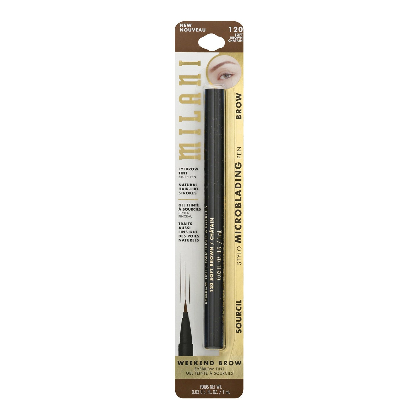 Milani Weekend Brow Eyebrow Tint Soft Brown
