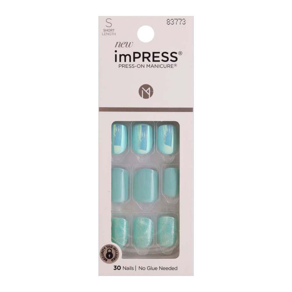 Kiss Impress Press-On-Manicure Kit 30 Count Rain Check Short