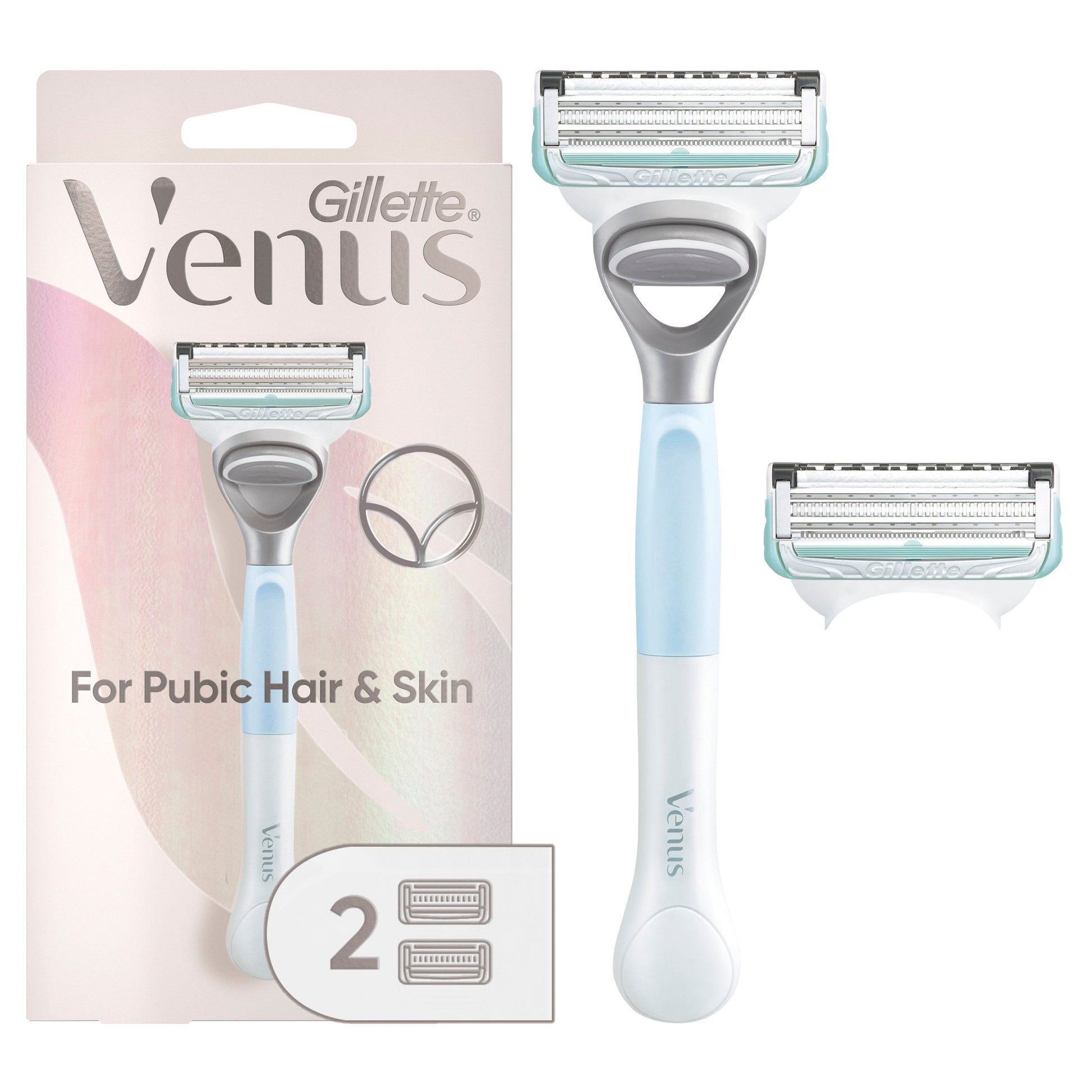 Gillette Venus Pubic Hair And Skin Razor With 2 Refills