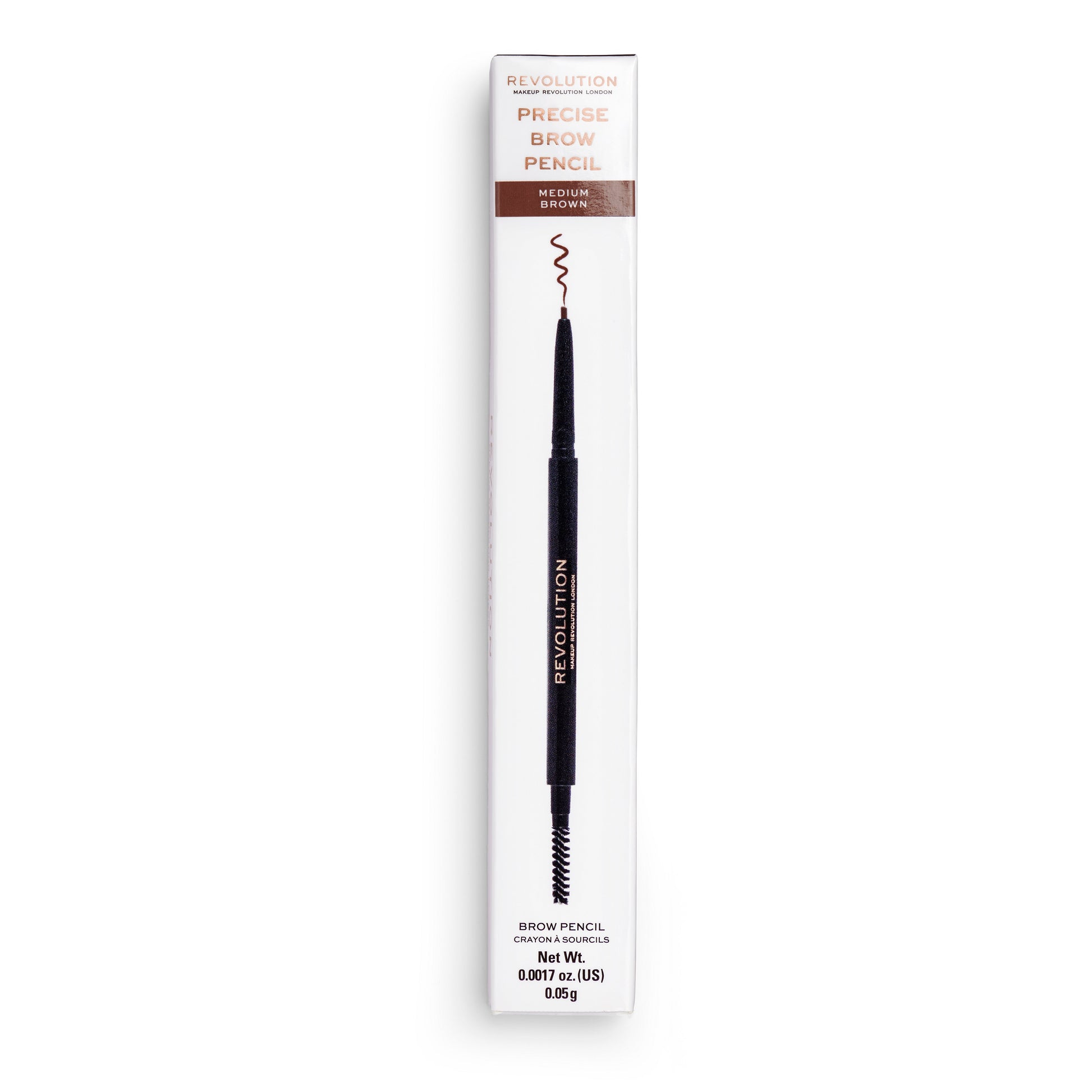 REVOLUTION Precise Brow Pencil - Warm Medium Brown, 0.001 oz
