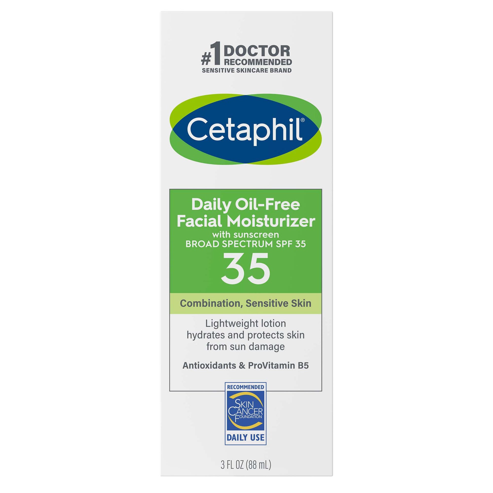 Cetaphil Daily Facial Am Moisturizr Oil-Free Spf#35 3oz
