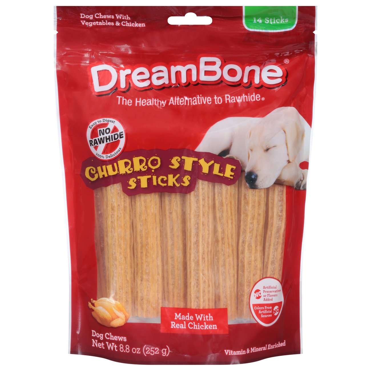 Dreambone Churro-Style Dog Sticks With Chicken, 14 count