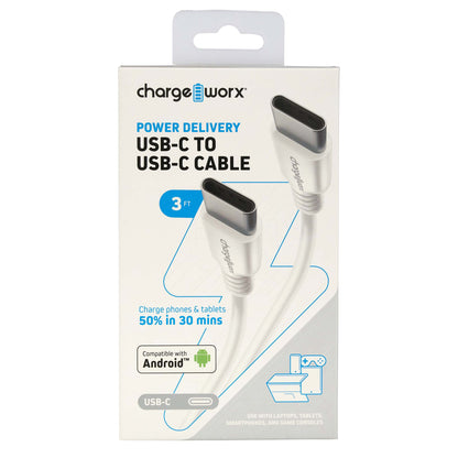 CHARGEWORX USB-C CABLE 6INCH