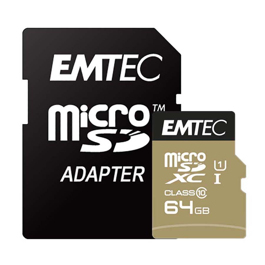 EMTEC Micro SD Gold Plus 16 GB Memory Card with Adapter