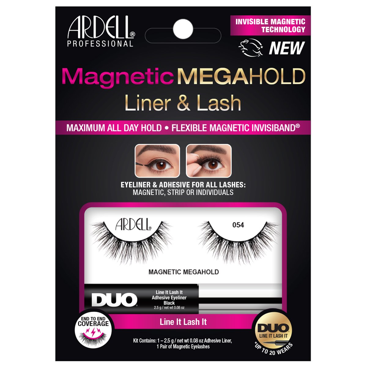 Ardell Magnetic MegaHold Liquid Liner & Lash Kit - 818 Faux Mink