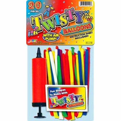 JA-RU Round Balloons - Assorted Colors, 20 count