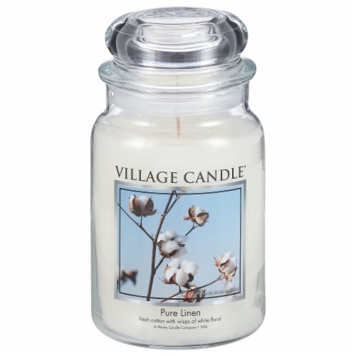 Village Candle Large Apothecary Jar Candle - Pure Linen