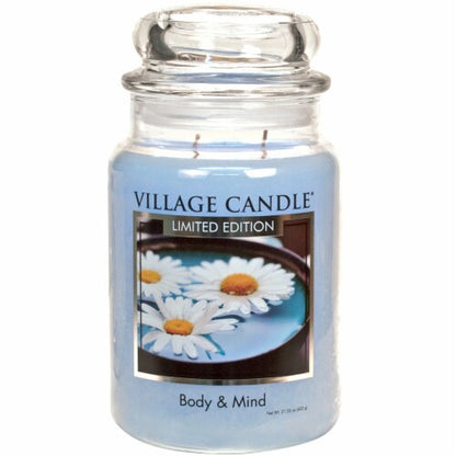 Village Candle Large Apothecary Jar Candle - Body & Mind