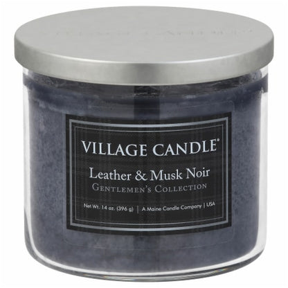 Village Candle Gentlemen's Collection - Leather & Musk Noir