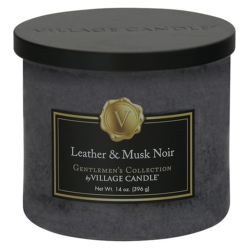 Village Candle Gentlemen's Collection - Leather & Musk Noir