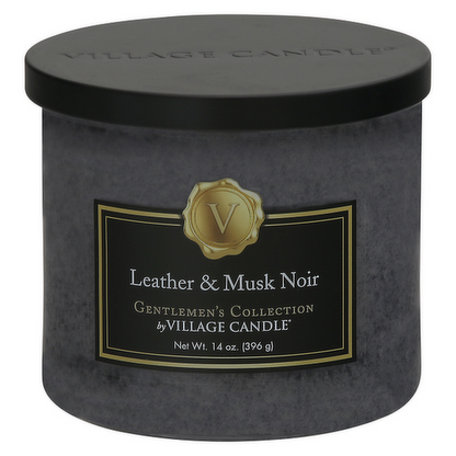 Village Candle Gentlemen's Collection - Leather & Musk Noir