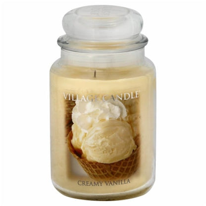 Village Candle Large Apothecary Jar Candle - Creamy Vanilla
