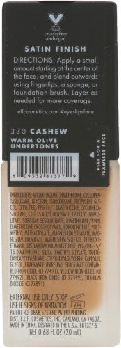 e.l.f. Flawless Satin Finish Foundation - Cashew