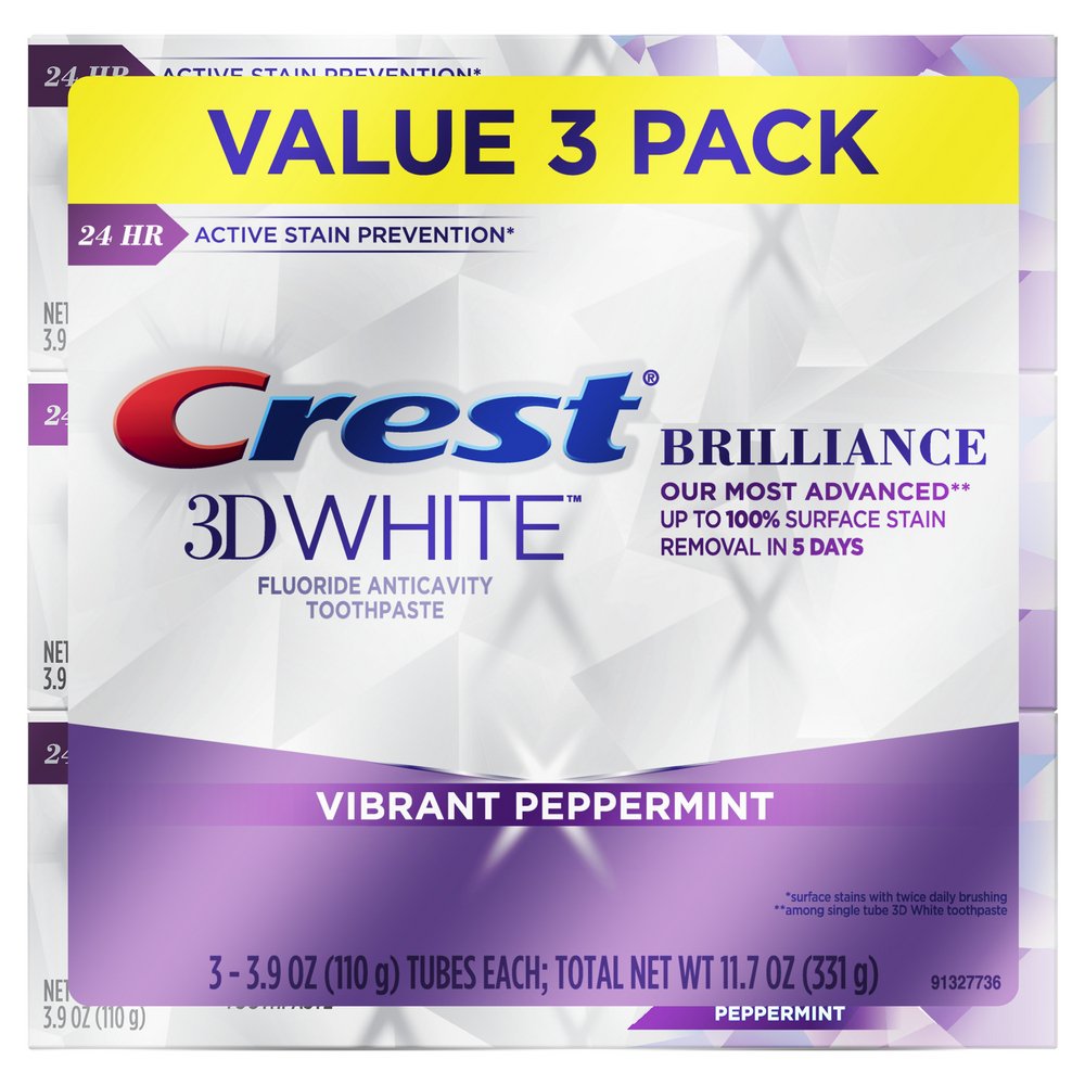 Crest Toothpaste 3.5oz 3D White Brilliance Peppermint