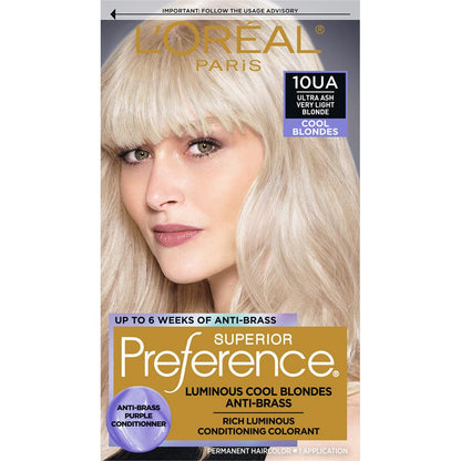 L'ORÉAL PARIS Superior Preference Permanent Hair Color, LB01 Extra Light Ash Blonde, 6.5 fl. oz.