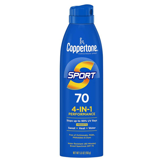Coppertone Spf#70 Sport 4-In-1 Performance Spray  5.5oz