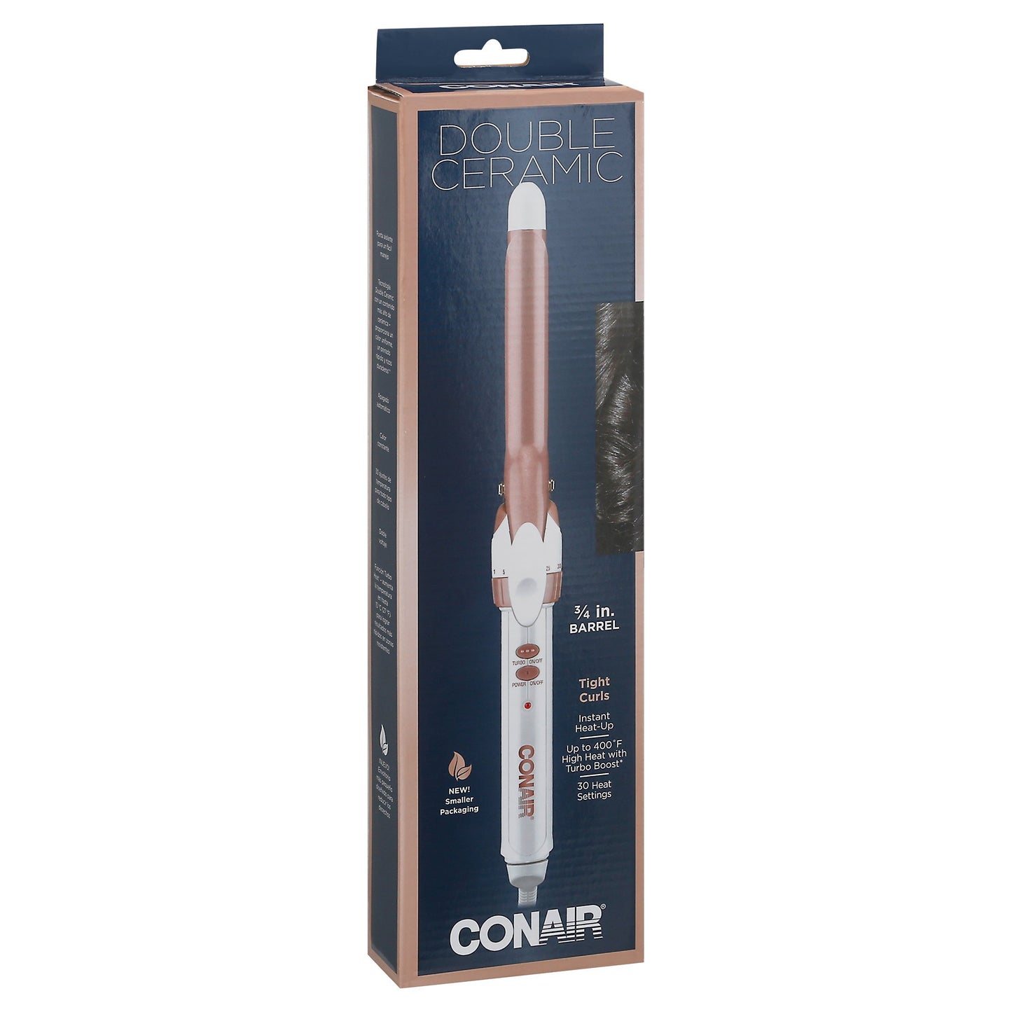 CONAIR Double Ceramic Curling Iron, 3/4"