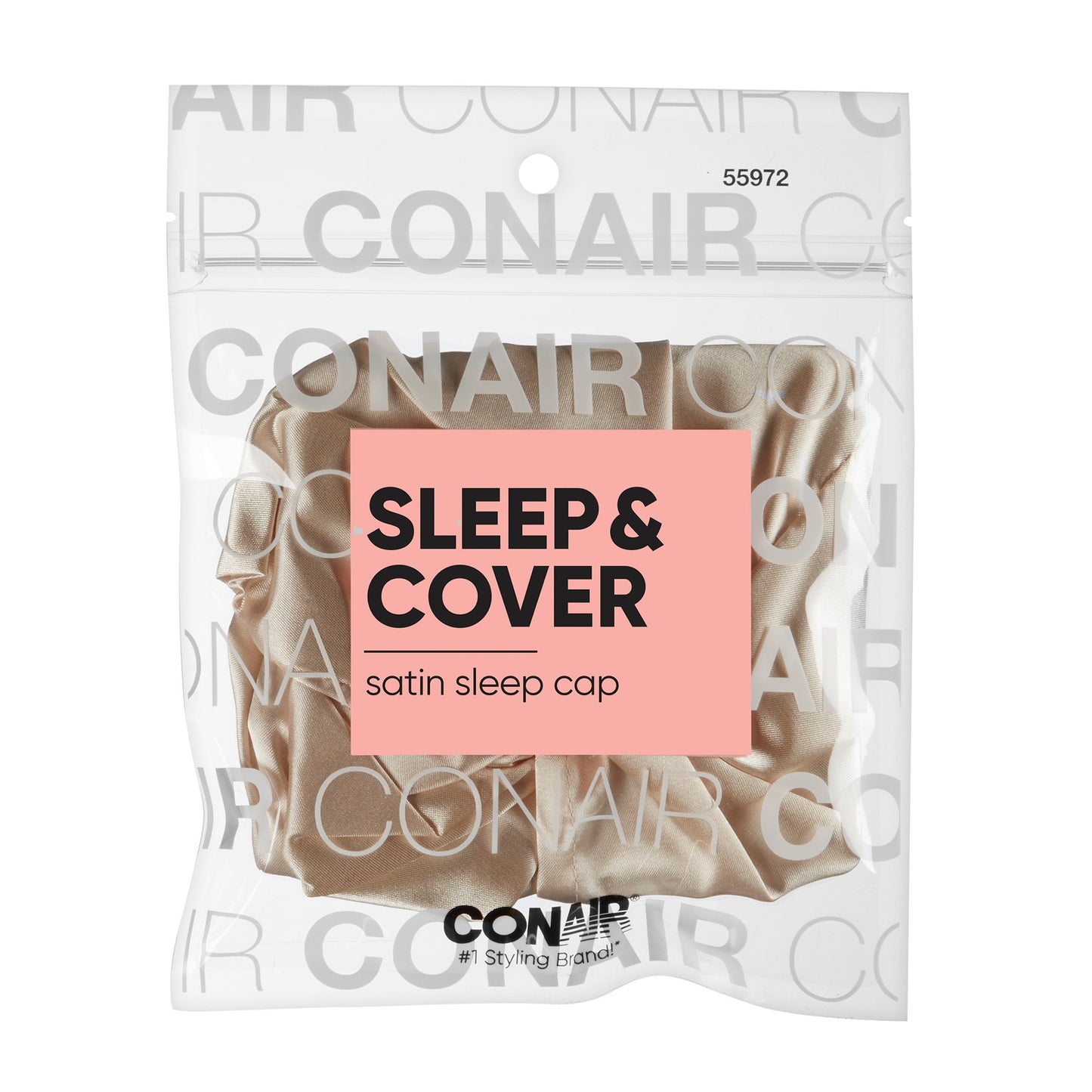 CONAIR Sleep & Cover Satin Sleep Cap